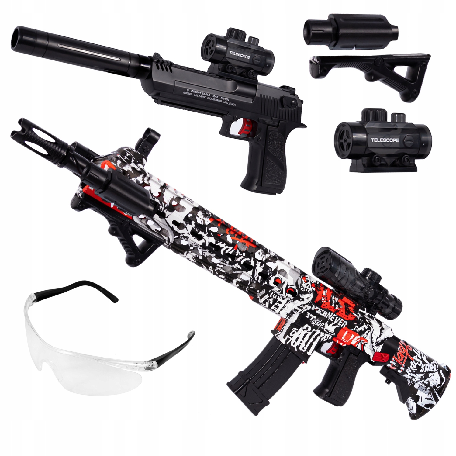 

Pistolet Karabin 2w1 Elektryczny Na Kulki Żelowe