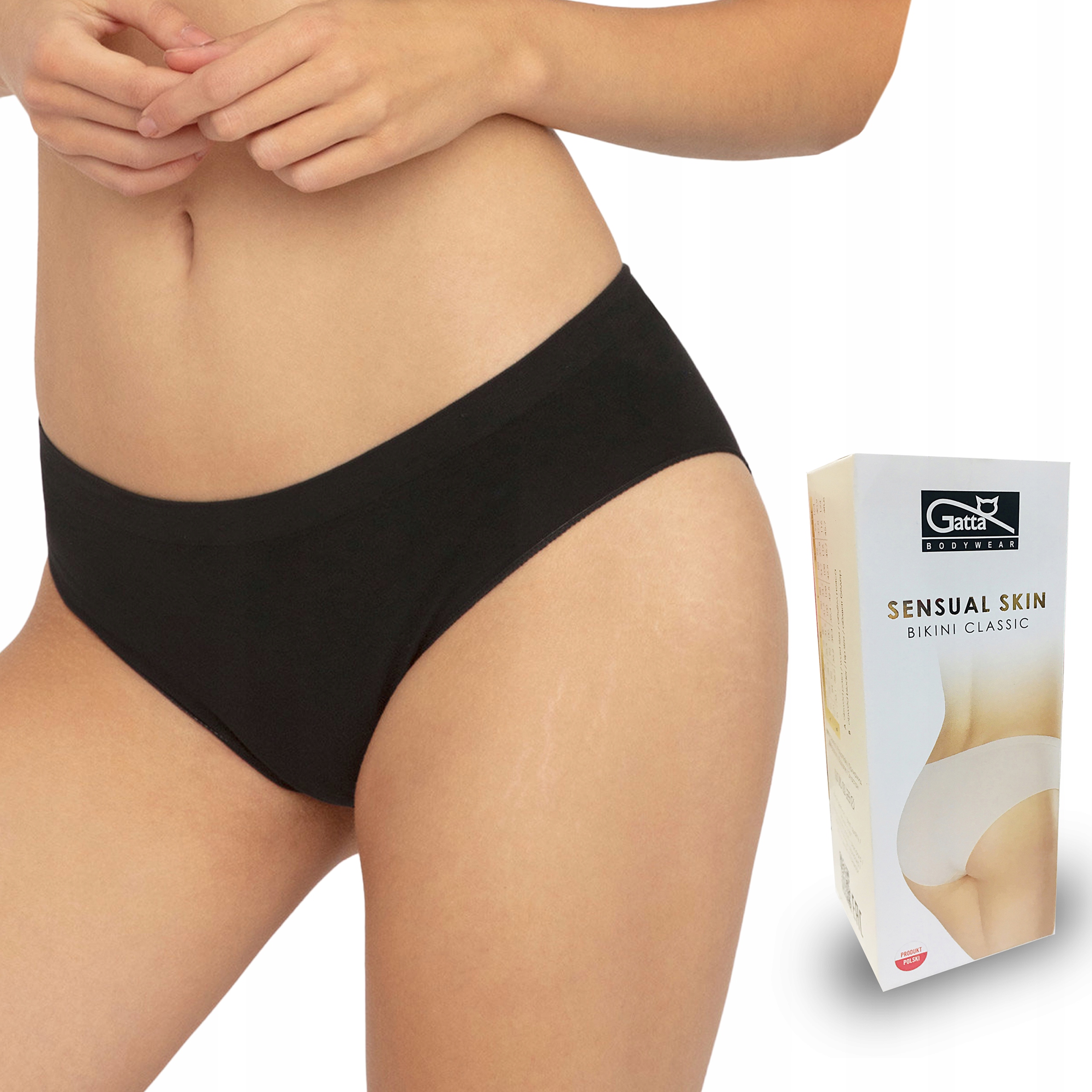 

Bezszwowe majtki Gatta Bikini Sensual, czarne, L