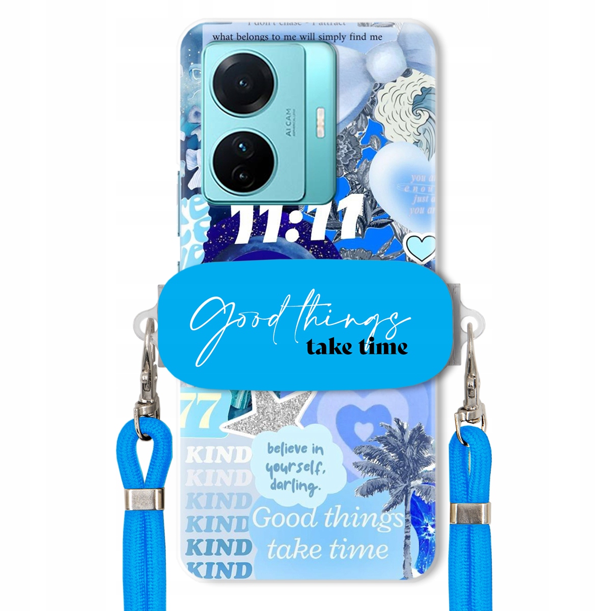 Puzdro pre Vivo S15 E Držiak Crossbody vodítko Good Things Take Time Lata