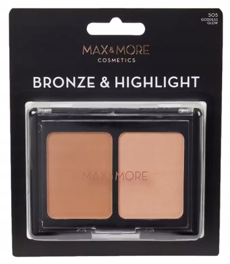 MAX&MORE GODDESS GLOW DUO BRONZER ROZŚWIETLACZ PALETKA DO KONTUROWANIA