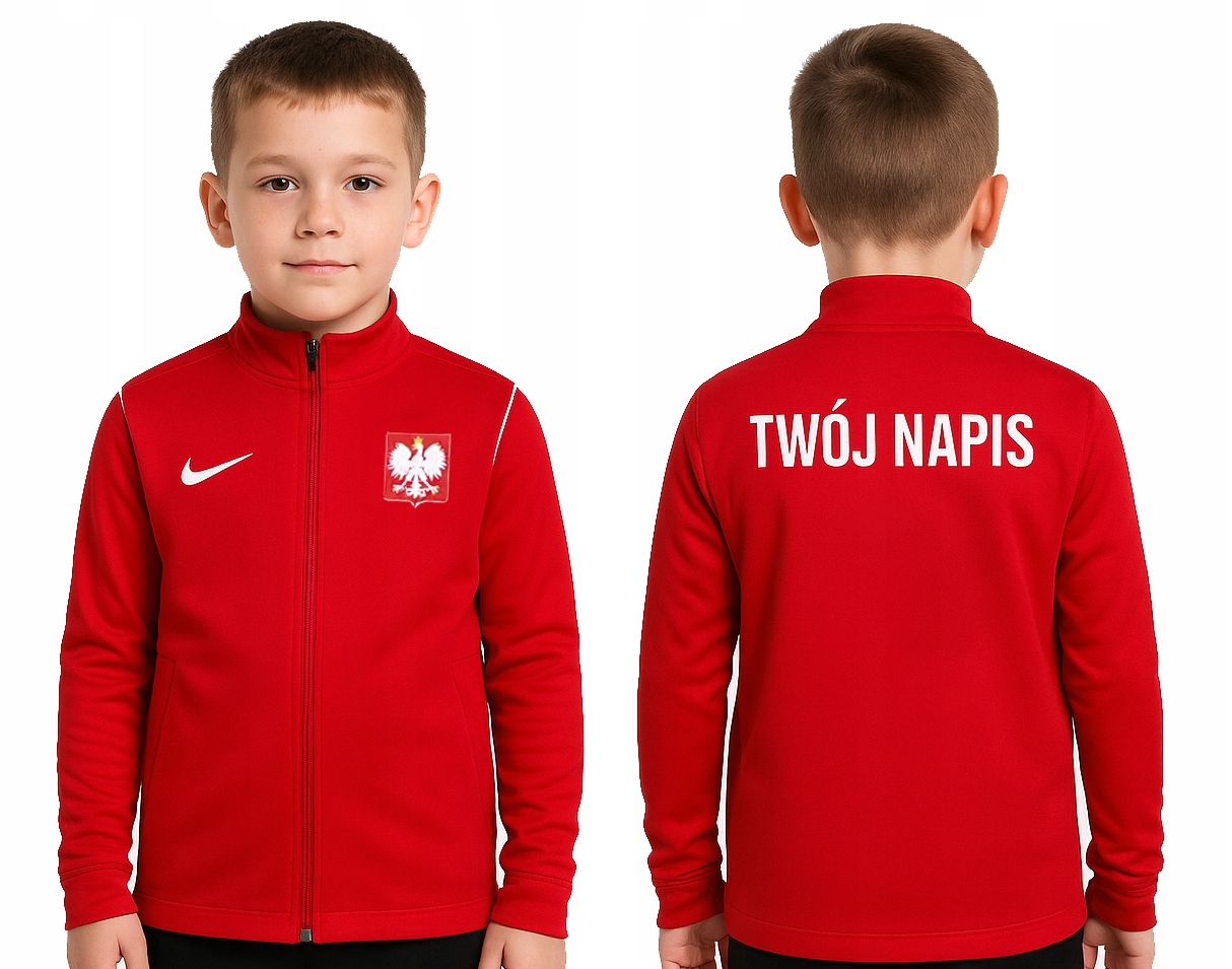 Nike zestaw Bluza Dziecięca Polska Twój Napis imię godło 147-158