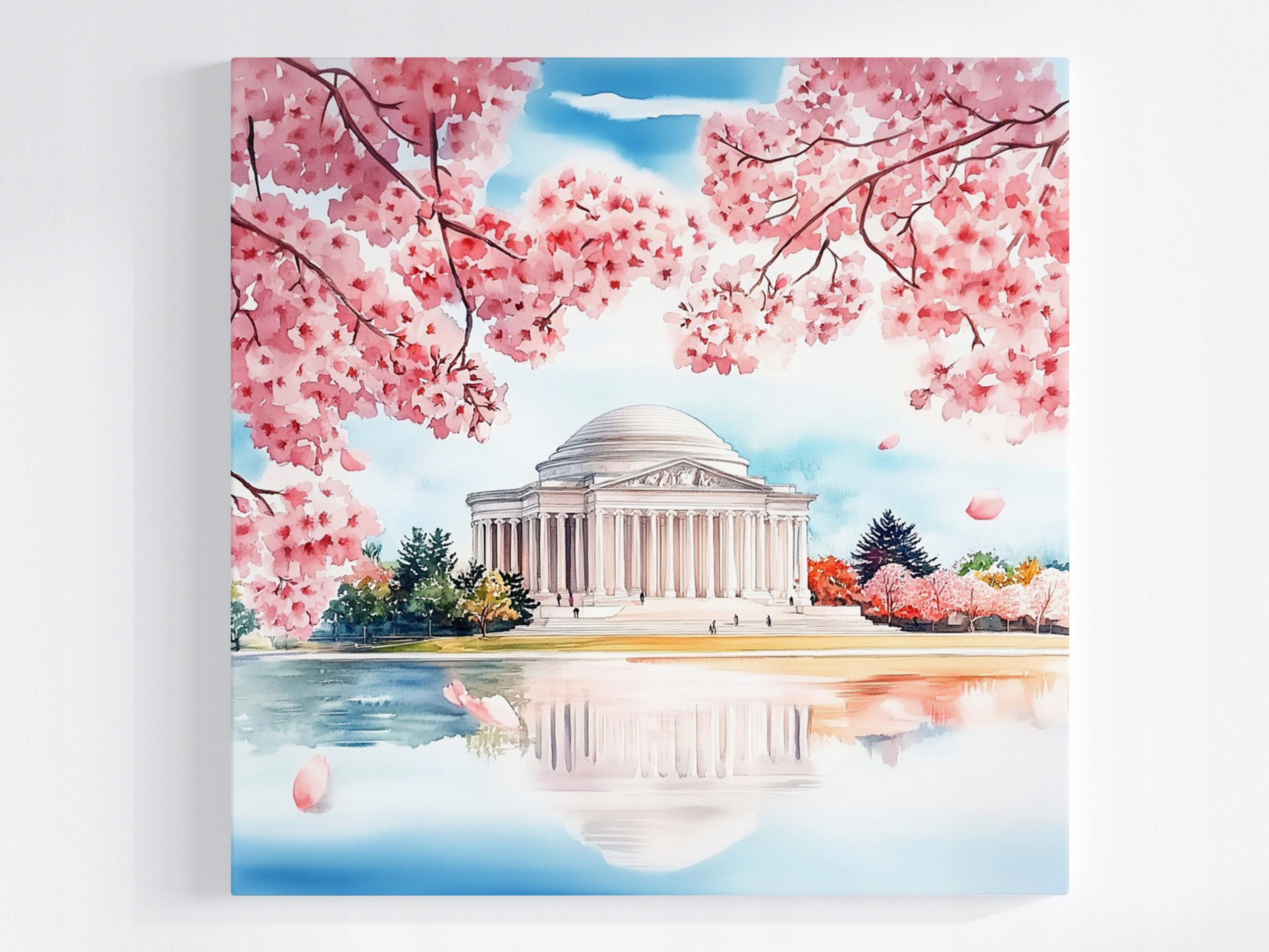 Obraz Na Plátně Canvas Město Washington Jefferson Memorial Jaro 80x80