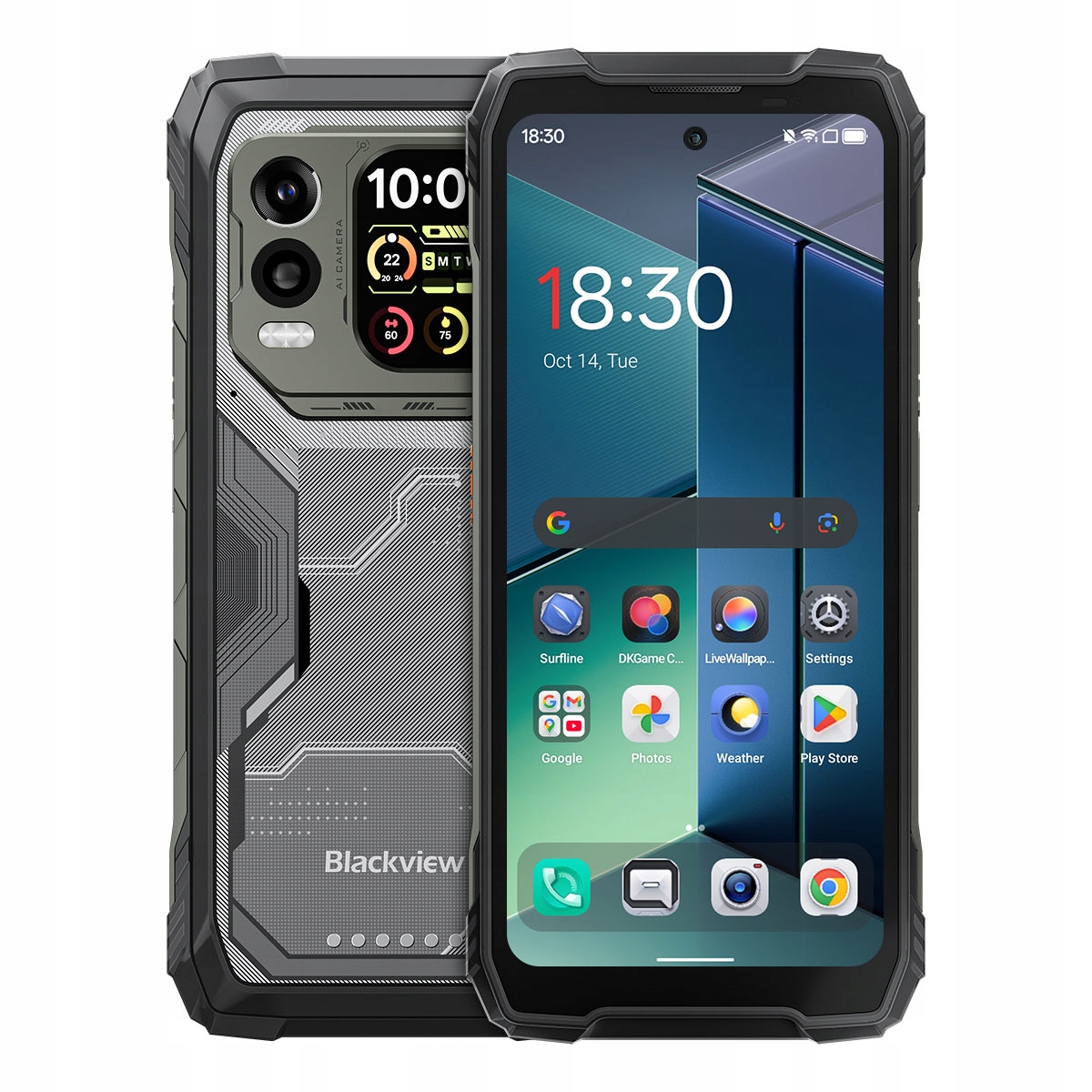 Blackview XPLORE 1 PRO Rugged Phone 5G 6.78 inch FHD 2.4k 2460x1080 120Hz + 2.01 inch 296x240 12/256Gb MT 7050 Octa-Core 2.4GHz 50MP Front 64+20MP Rear Cam Termal Imaging+Night Vision NFC 20000mAh MIL-STD-810H Android 15 Black — 8