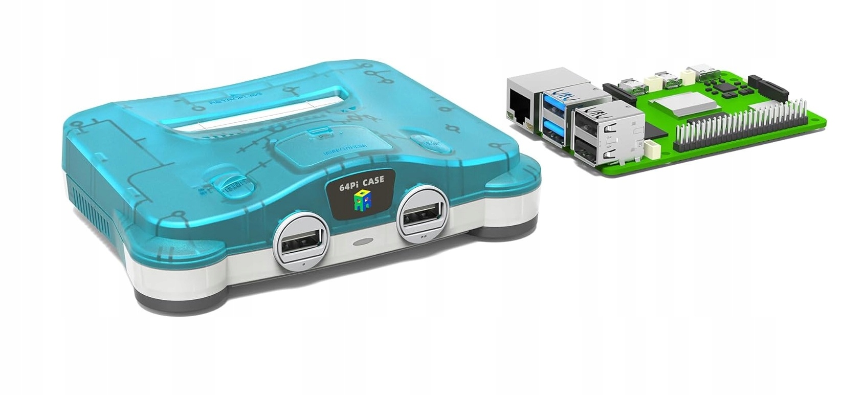 Obudowa Konsoli RetroFlag 64Pi W Stylu Nintendo 64 dla Raspberry Pi 5