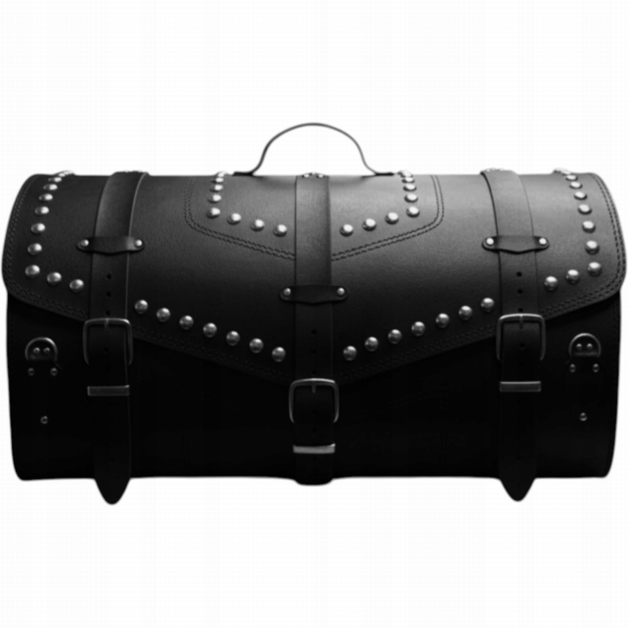 Motocyklový kufr ProSpeed Kožený Černý 57 litrů Zámek 2 helmy