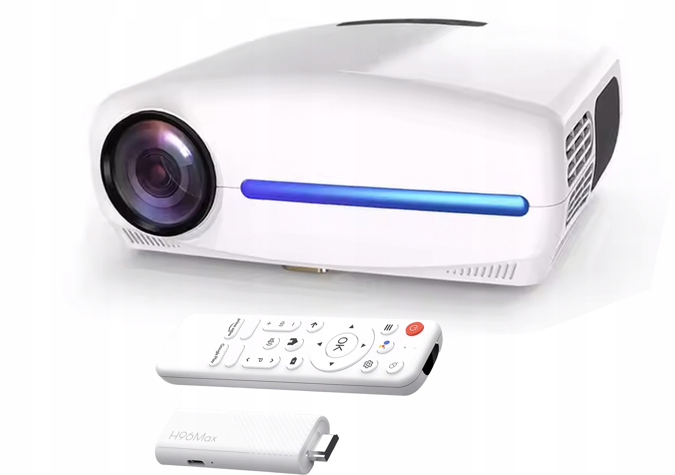 Jakość! Projektor maXvision Led Android 14 Smart Tv Rzutnik Full Hd 4K Hdmi