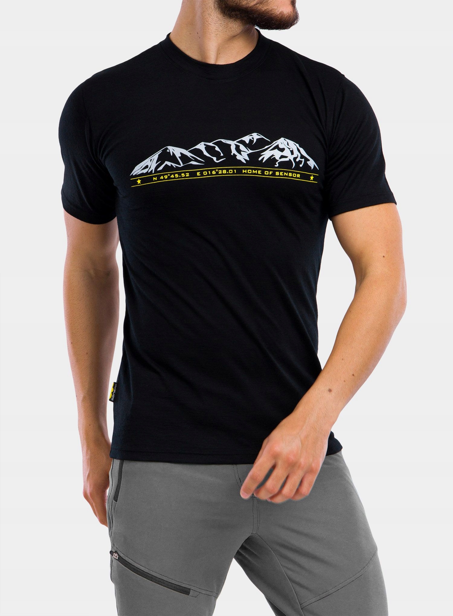 Koszulka Sensor Merino Active Pt Tee S/s black mountains M