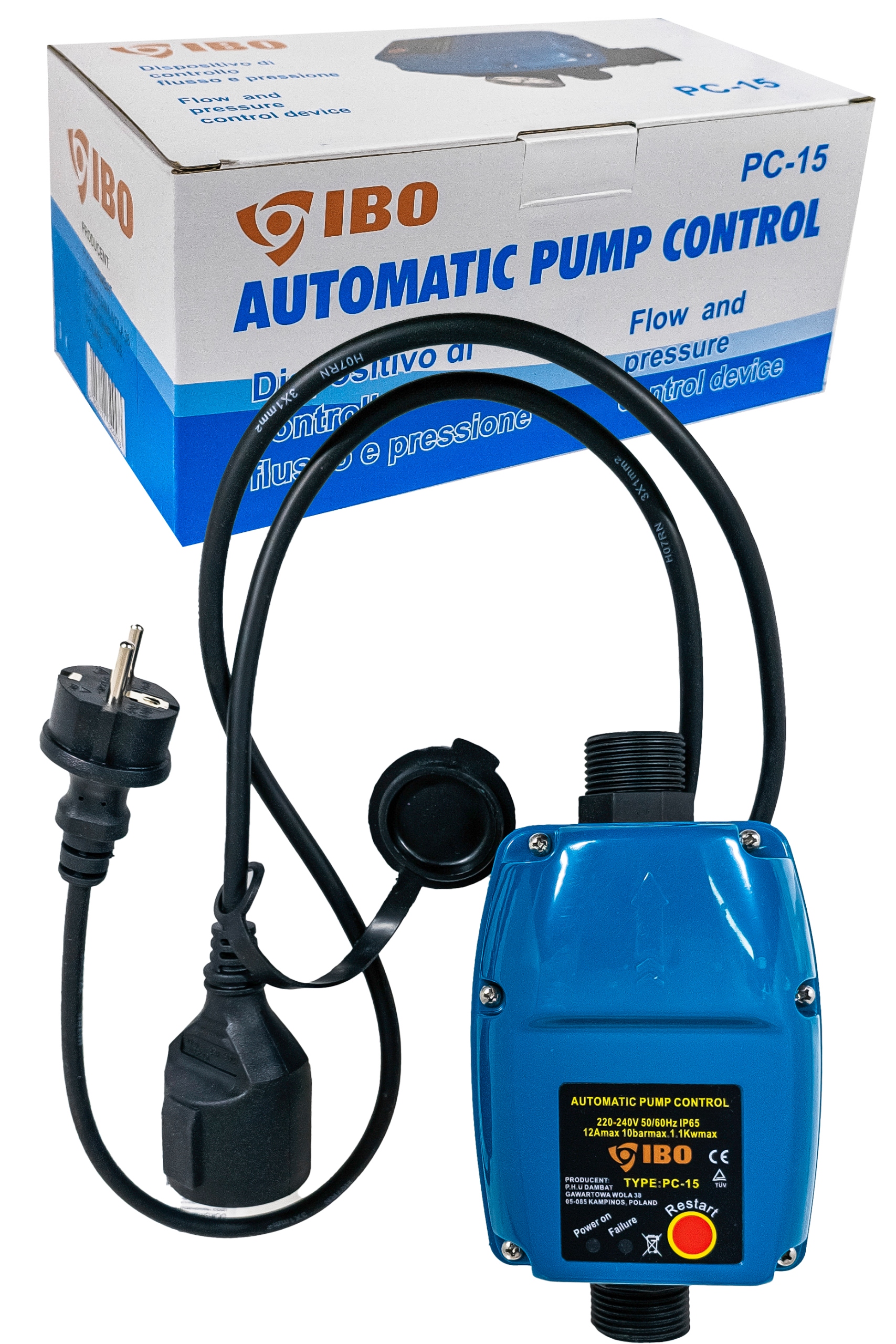 Włącznik Wyłącznik Ciśnieniowy Automat Sterujący Suchobieg PC-15 Ibo