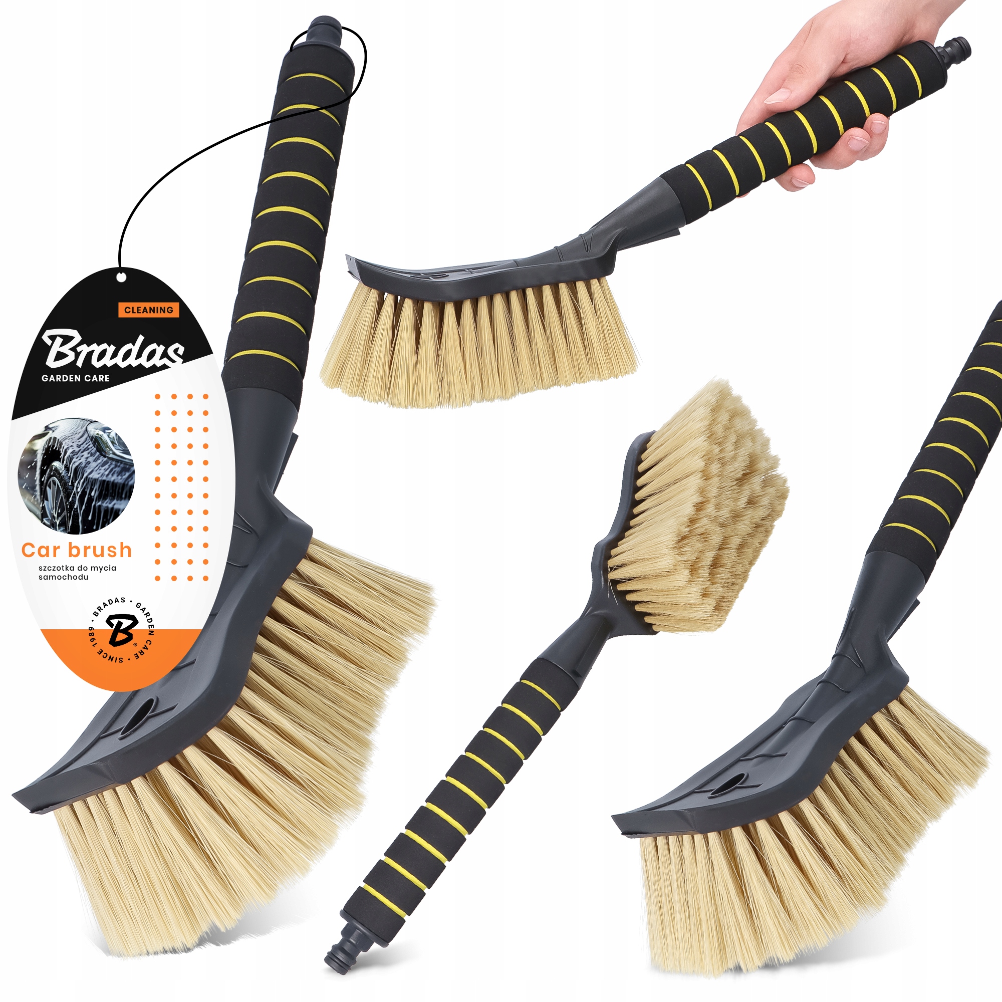 Szczotka Mycia Auta Felg Kół Opon Roweru Okien Basenu Myjka z Szybkozłąc 7A