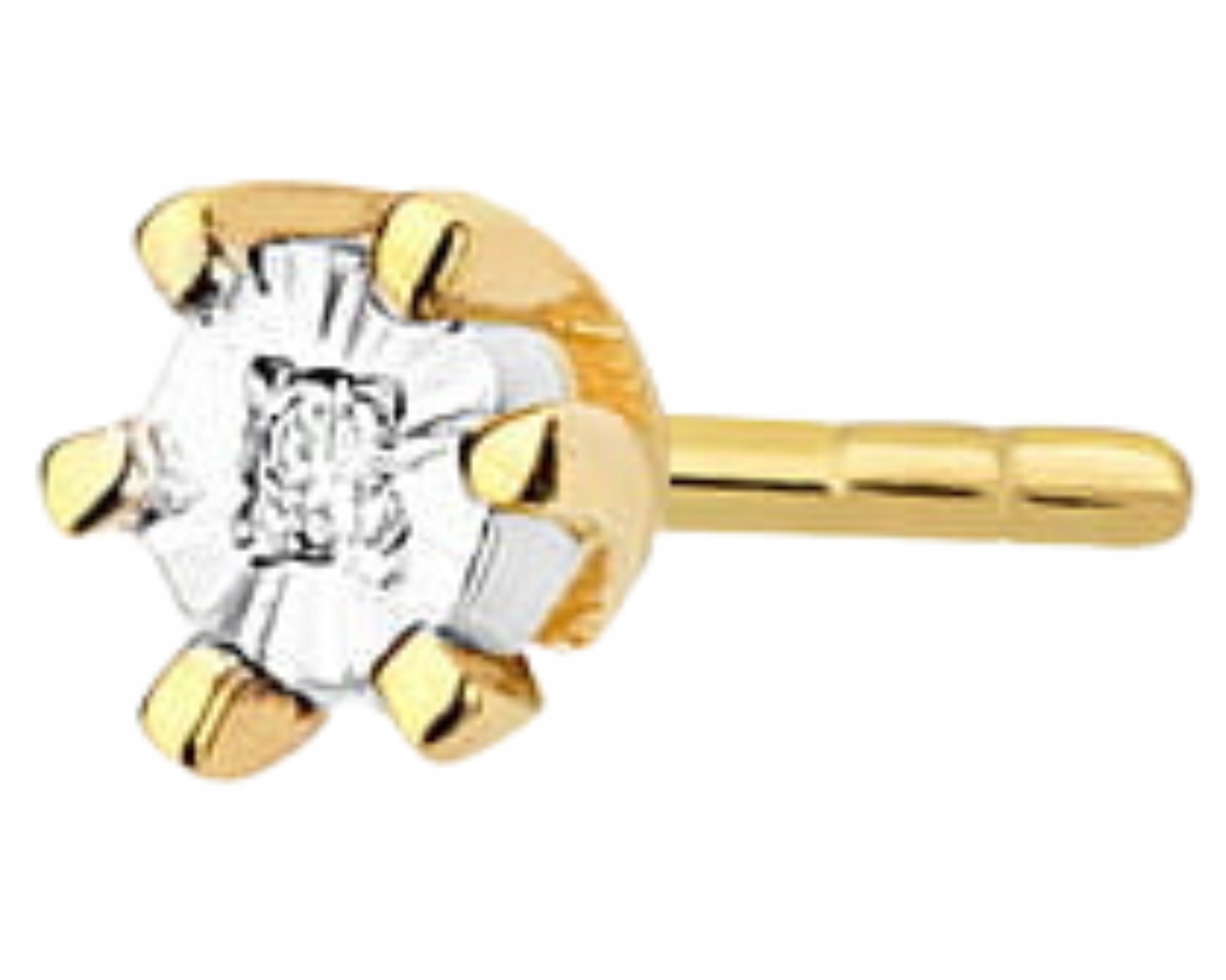 Zlatý Náušnice Briliant Diamant Klasický 1 Kus Helix