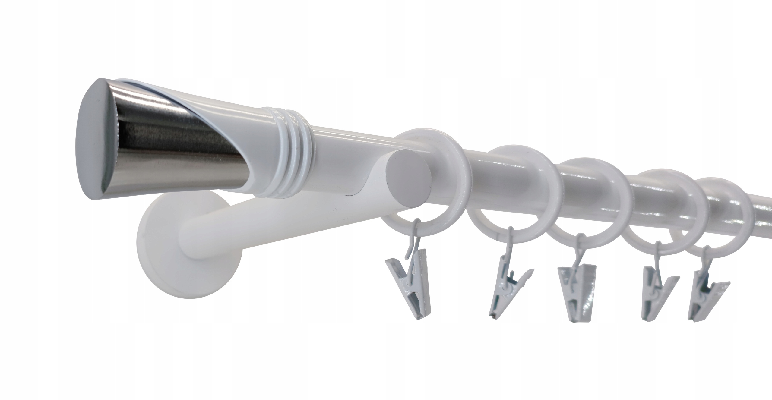 KARNISZ METAL NOWOCZESNY 19mm BIAŁY 140cm VEGA Rodzaj karnisza pojedynczy