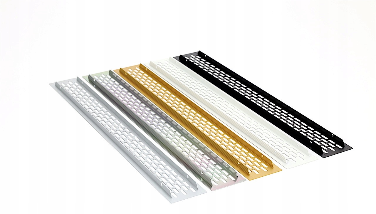 KRATKA WENTYLACYJNA PROSTOKĄTNA 60x480MM STAL SZCZOTKOWANA MEBLOWA Marka inna