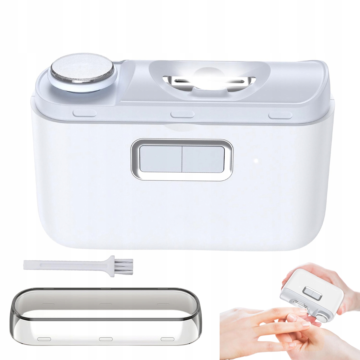 Elektrický Strojek Na Nehty S Leštičkou 2V1 Usb Přenosný S Led