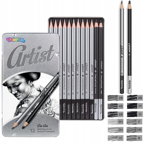 

Colorino Ołówki do szkicowania Artist 12 szt 80118