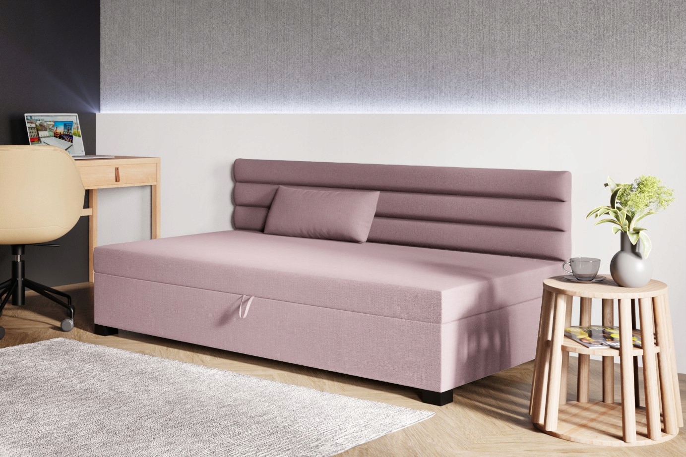 Tapczan młodzieżowy Wox, sofa, pojemnik 90 cm Marka AMK Meble