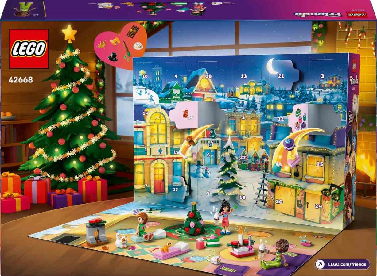 Адвент-календарь LEGO Friends 42668 2025, 24 сюрприза: 5 мини-кукол и 5 зверюшек, 237 деталей — фото 4