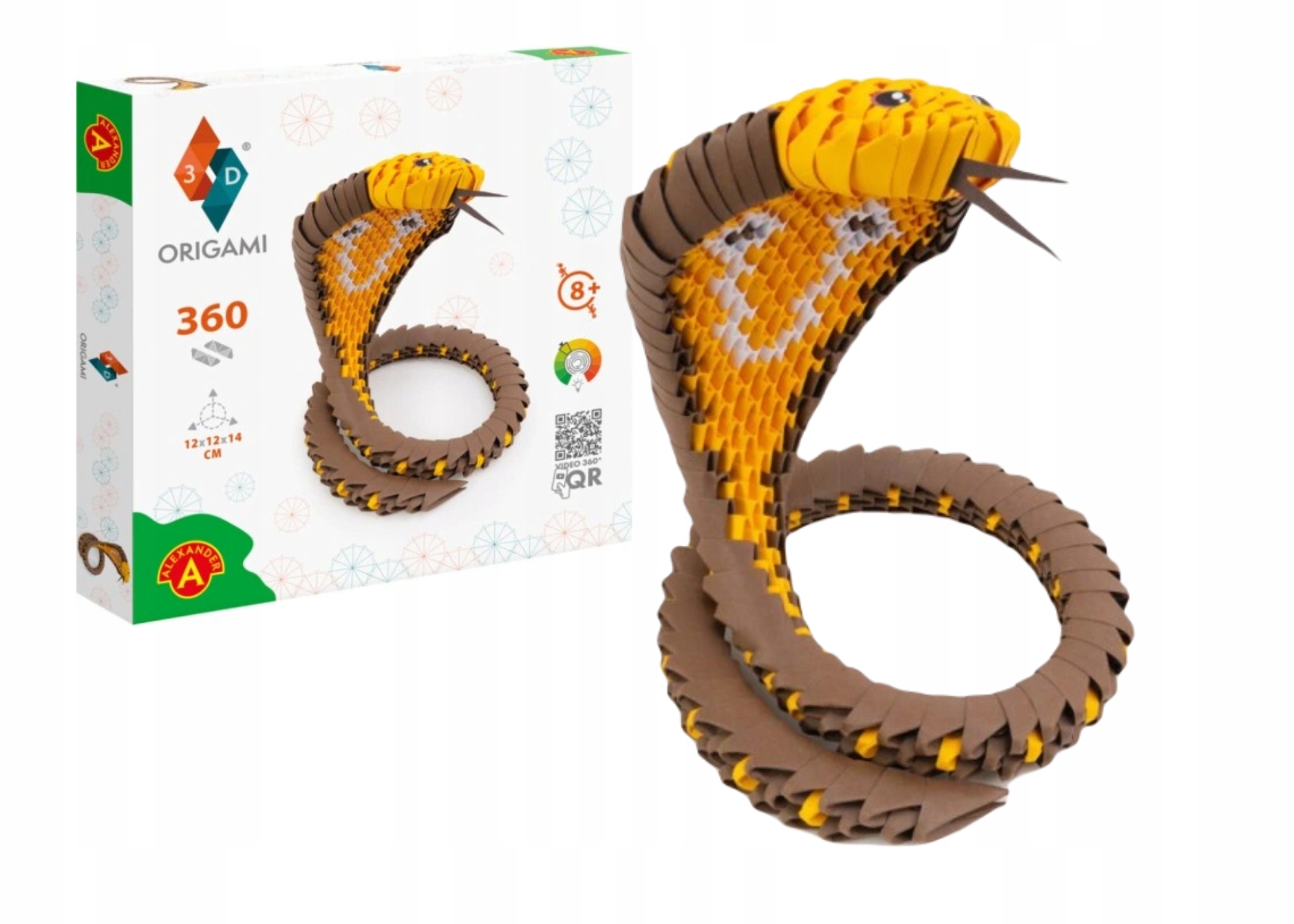 

Zestaw Origami 3D Kobra Wąż Handmade Cobra 360 El