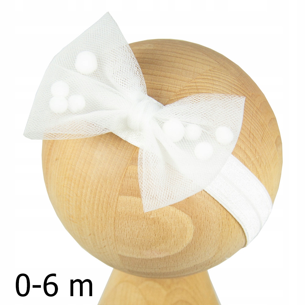 

Opaska kokarda tiulowa biała 36-40cm Lukrencja