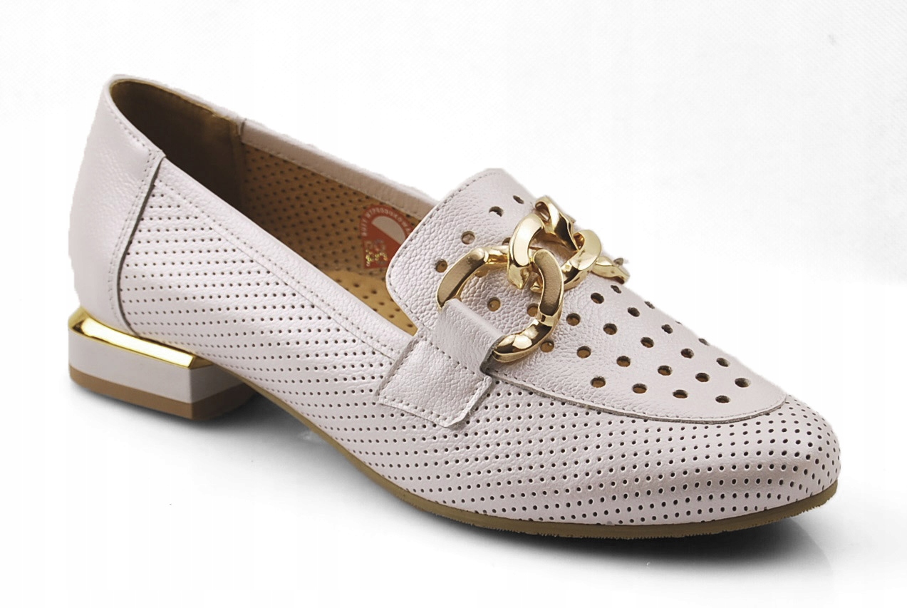 GALANT 974 PERŁOWE SKÓRZANE MOKASYNY AŻUROWE r.36 Kod producenta 000