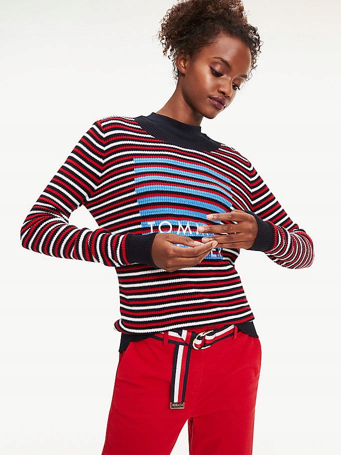 Tommy Hilfiger Barevný Svetr S Pruhy A Logem (xs)