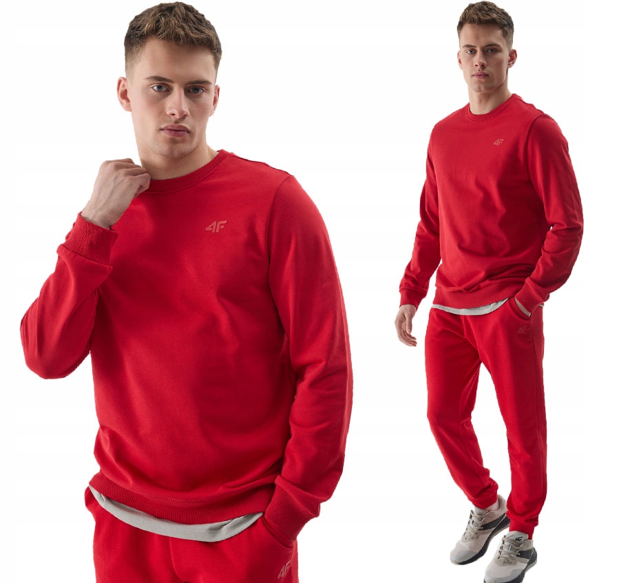 Tepláková mikina 4F M1181 sportovní červená 3XL