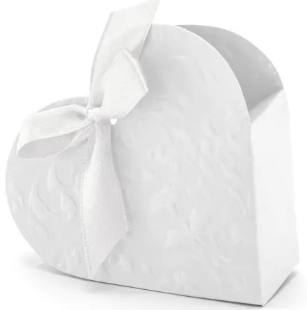 

Pudełeczka Serduszko, białe Podziękowania 10szt