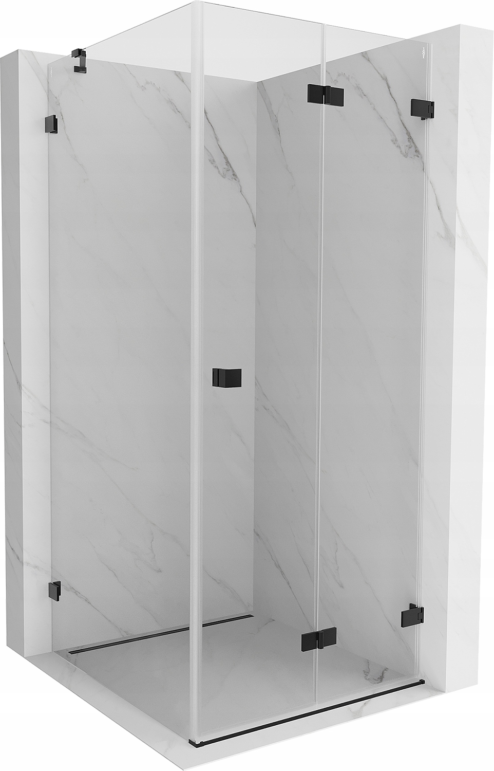 Mexen Lunar-F sprchová kabina 70x70 cm, černá, sklo průhledné