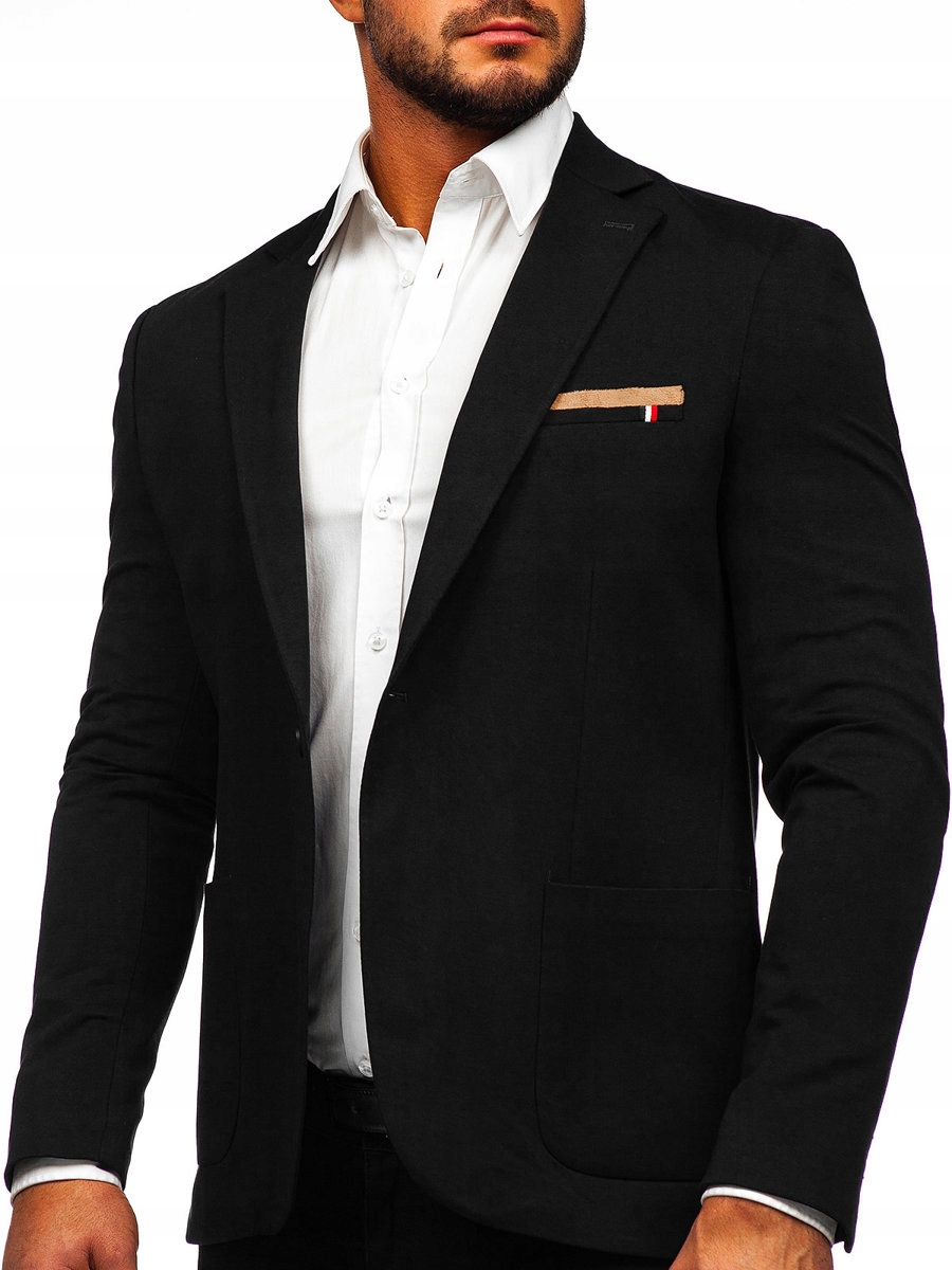 

Marynarka Elegancka Czarna 1652 DENLEY_2XL/56