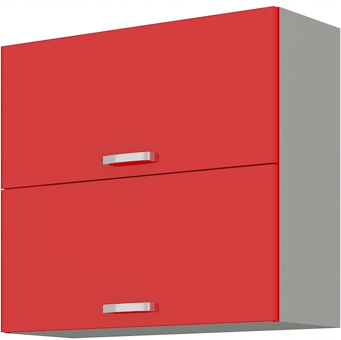 

Szafka kuchenna wisząca 80cm. Czerwony połysk Mdf