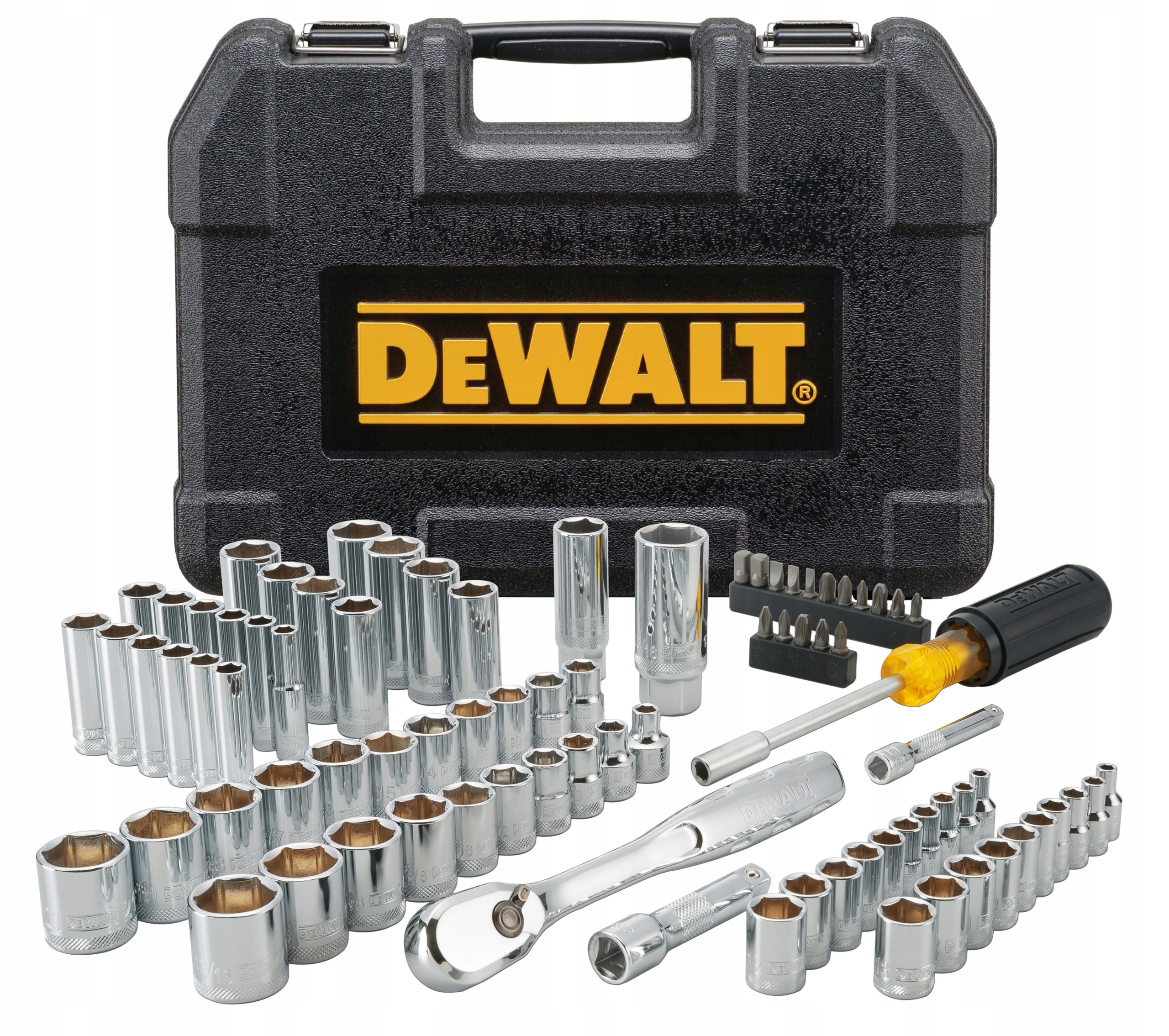 Sada nástrčných kľúčov pre mechanika 1/4 a 3/8, 84 dielov DeWalt