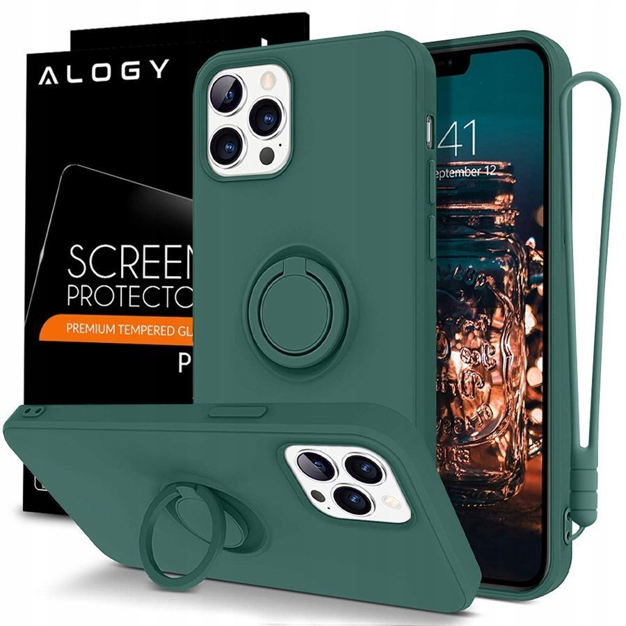 

Etui Alogy Ring Slim Do Iphone 12/ 12 Pro Szkło