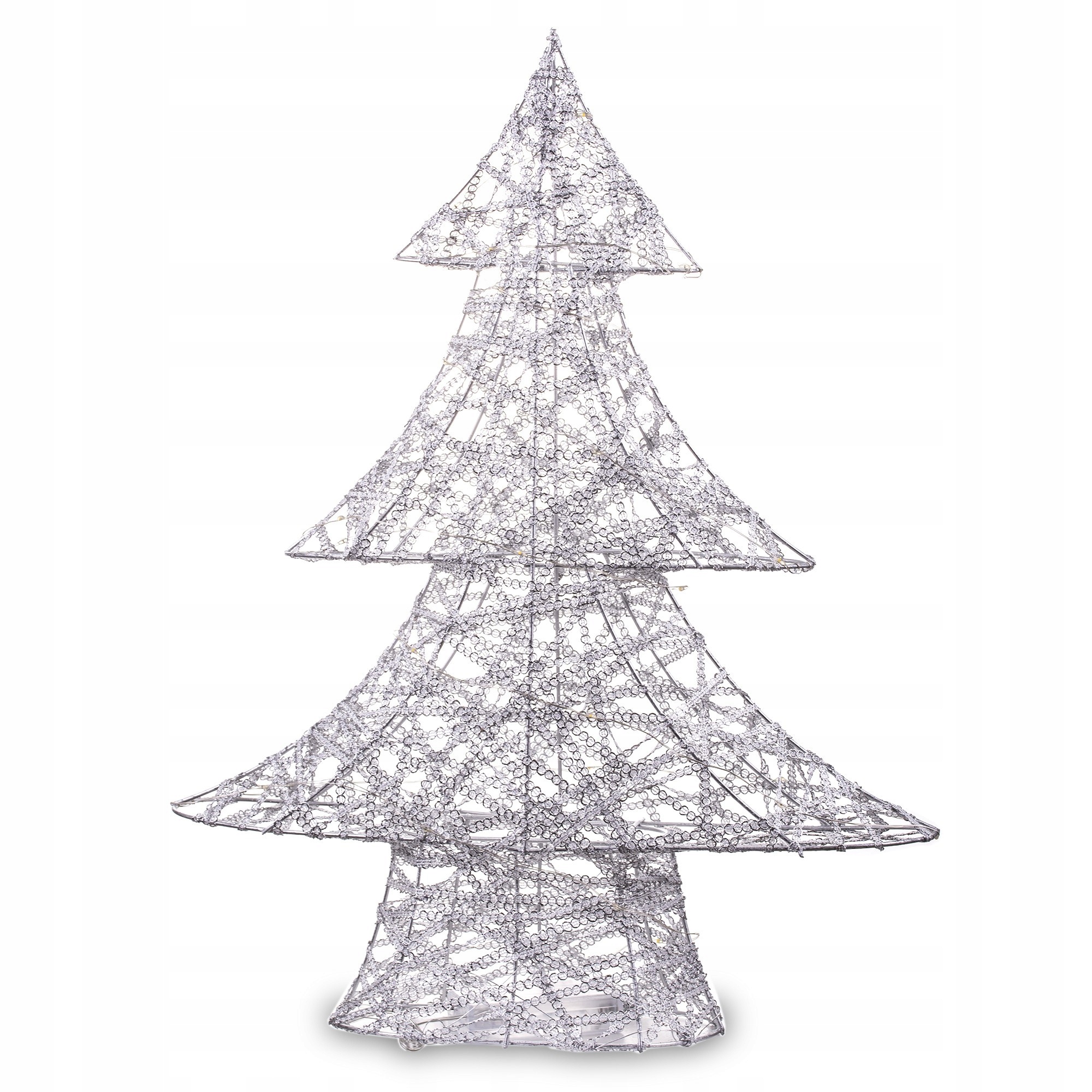 

Choinka Metalowa Ozdoba Świąteczna Led Srebrna