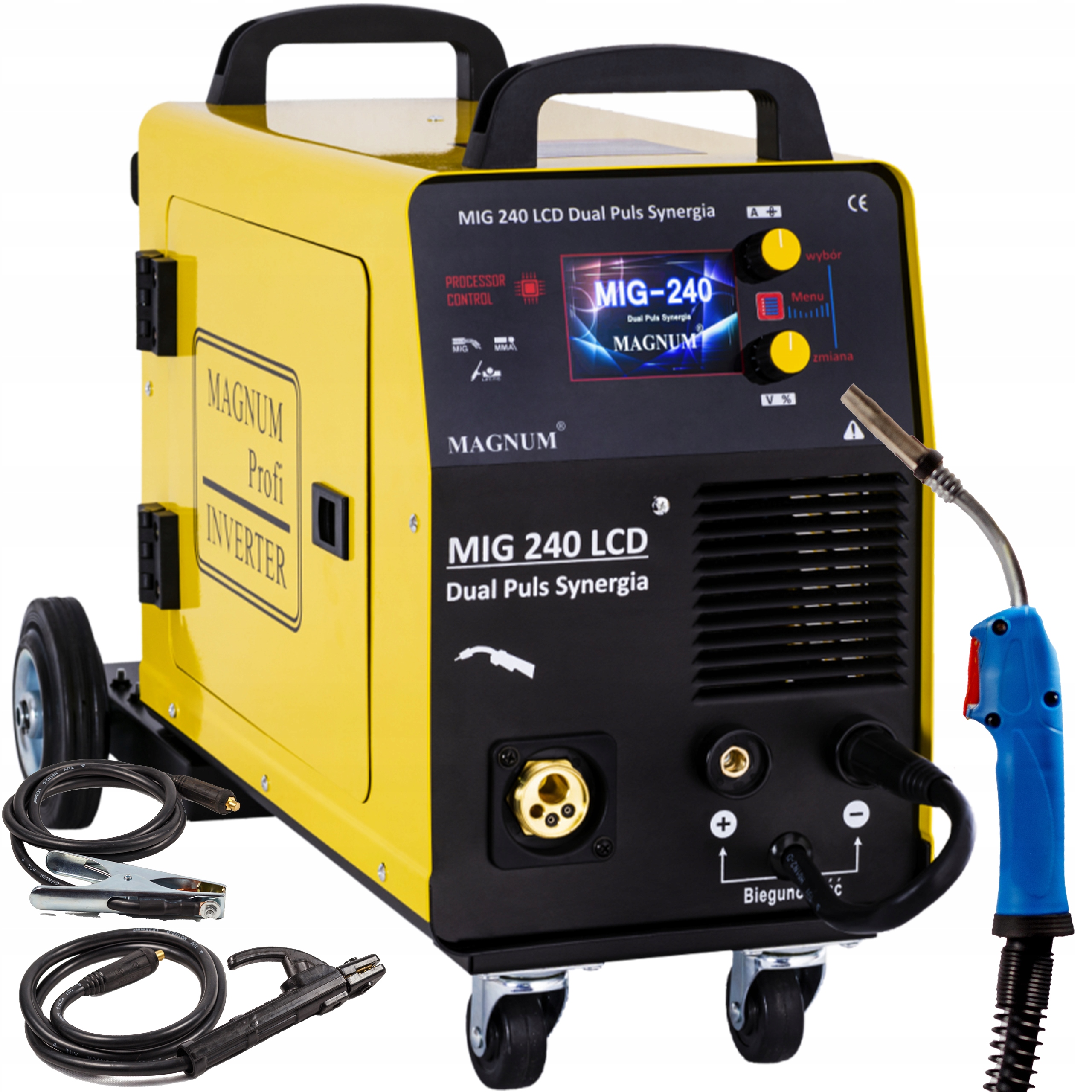 Spawarka Migomat Magnum 240 LCD 200A Dual Puls Półautomat