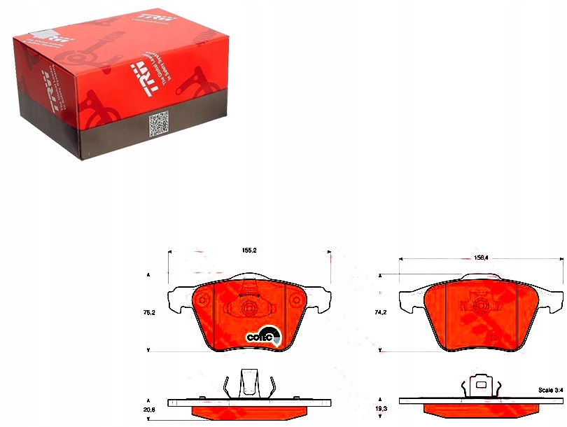 Brzdové Destičky Volvo Přední XC90 02- Trw