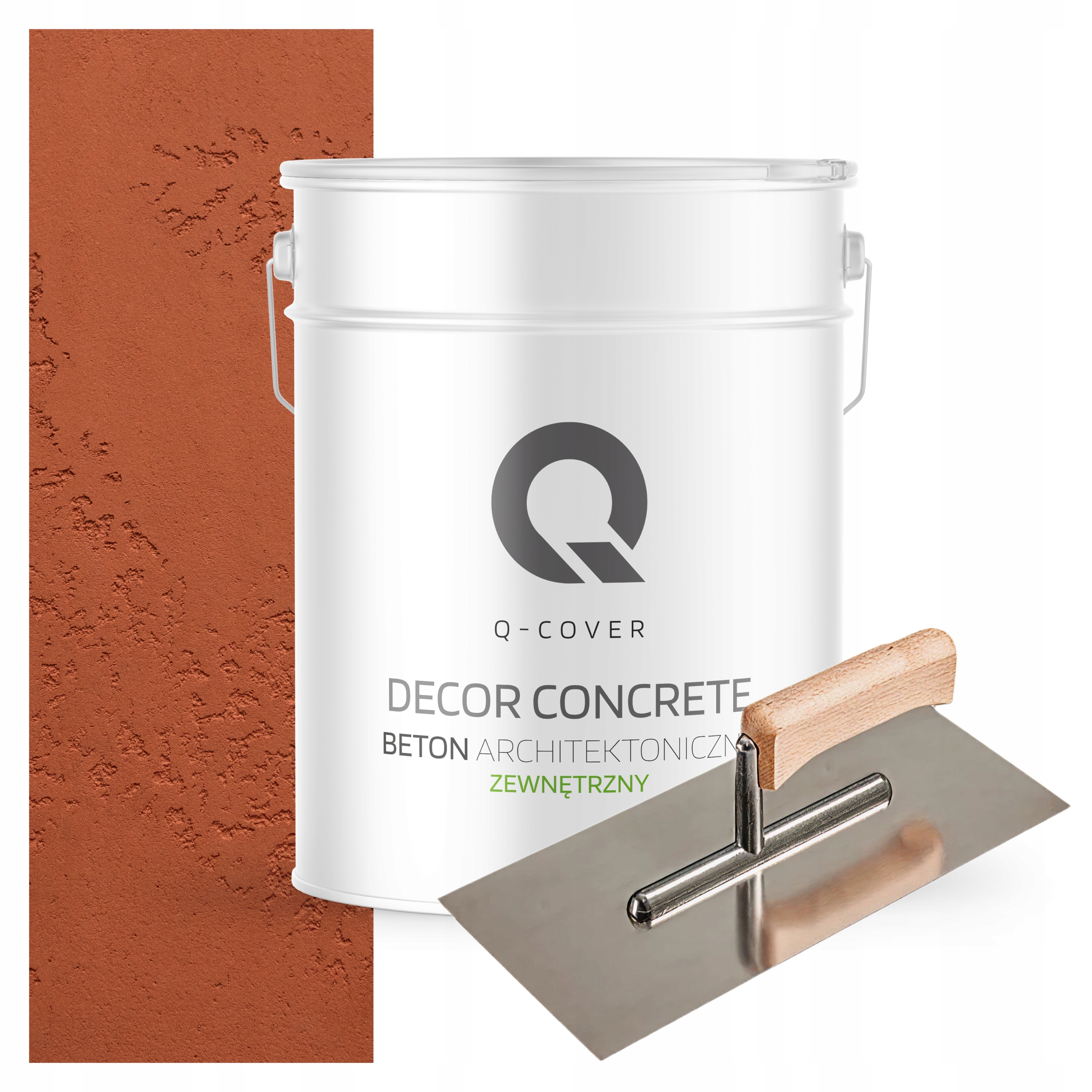 Dekorativní venkovní beton Hotová hmota k použití 10 m2 15 kg Rezavý Paca