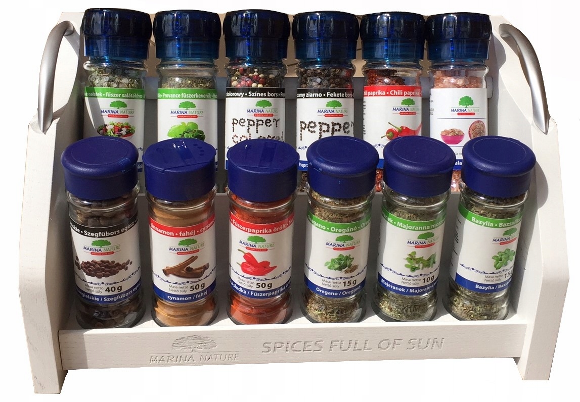 Levně Police s kořením, bílá