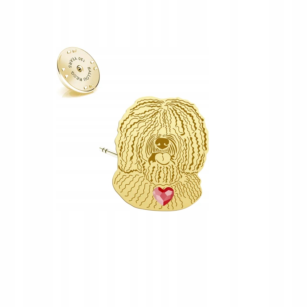 Odznak se psem Španělský vodní pes 925 Žena Věnování Bonus