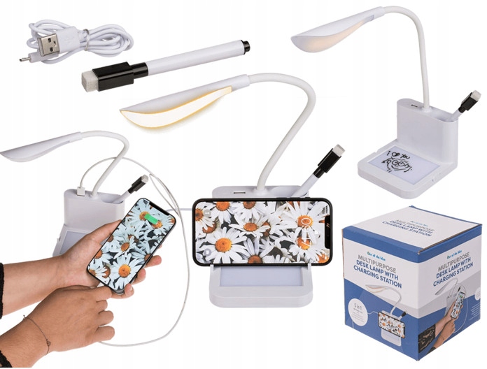 

Lampka na Biurko na Usb 5w1 Uchwyt Notes Długopis