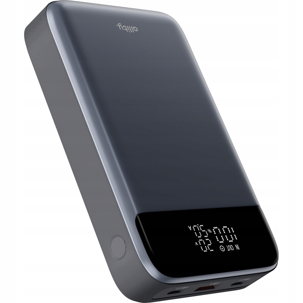Power banka s displejom, 1x USB-A 2x USB-C 130W 19200 mAh PD QC, Allity