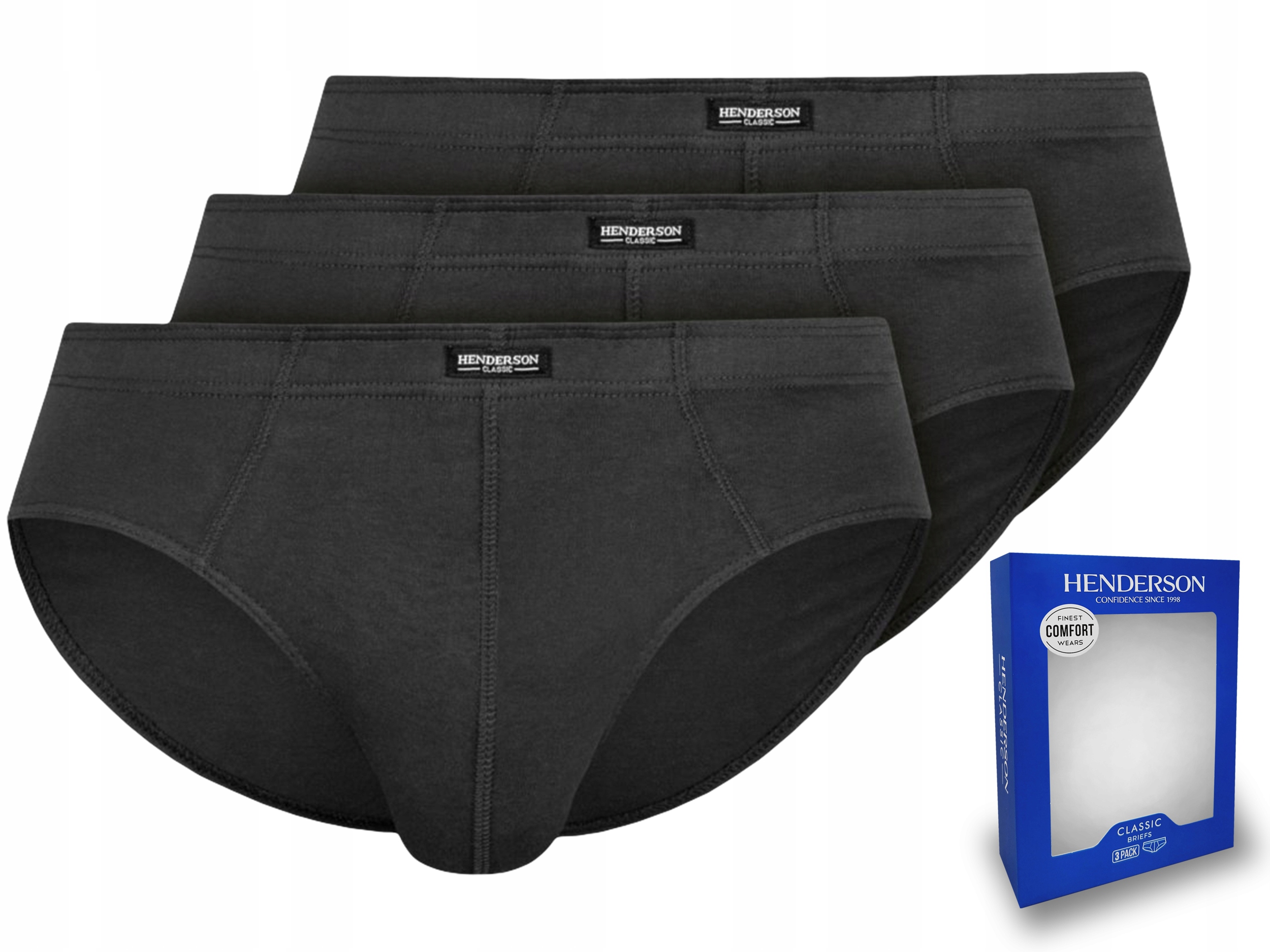 

Slipy męskie Classic Henderson , 3 szt Grafit, L