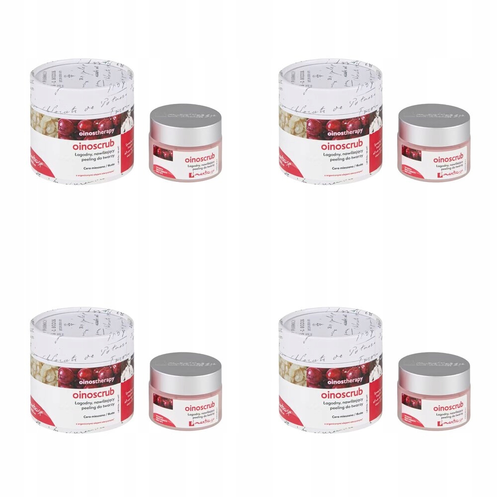 Mastic-Spa Oinoscrub Peeling na obličej Mastiks Víno Pleťové pozadí sada 4 ks