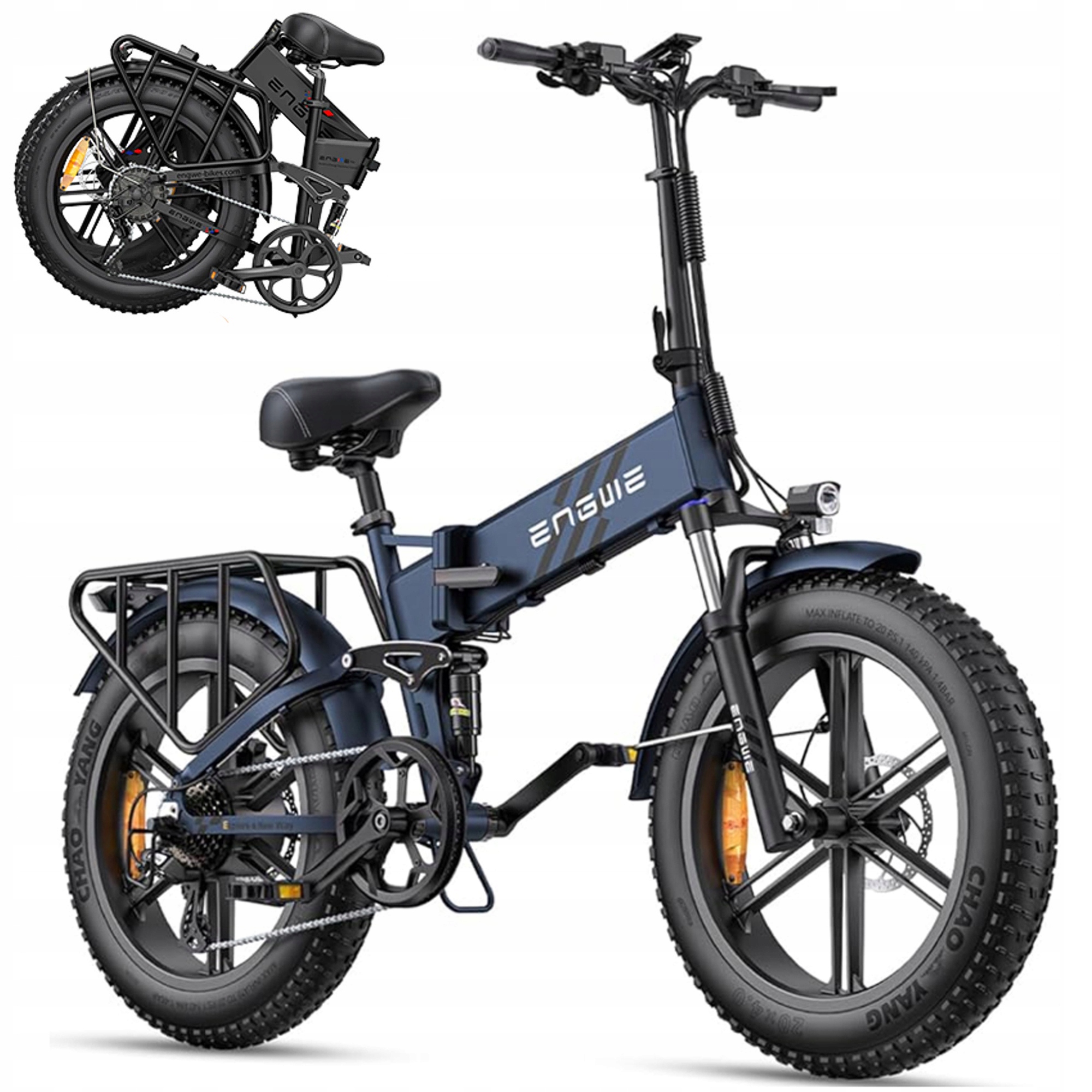 2026 Grube opony Pojazd Elektryczny Engwe Engine Pro 2.0 750W 52V 16AH Pl