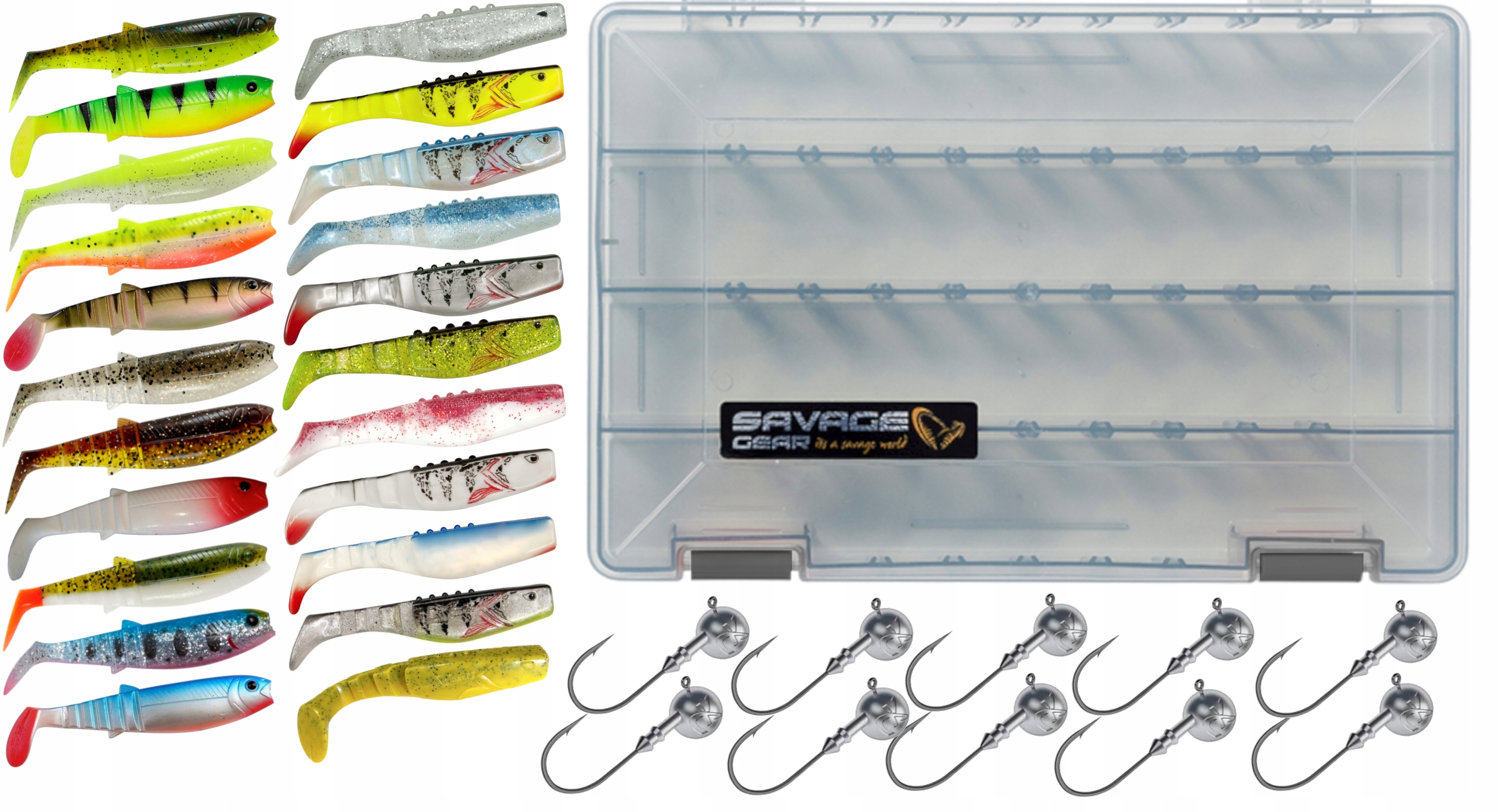 Zestaw Przynęt Savage Gear Cannibal X Dragon Phantail Prezentowy Szczupak