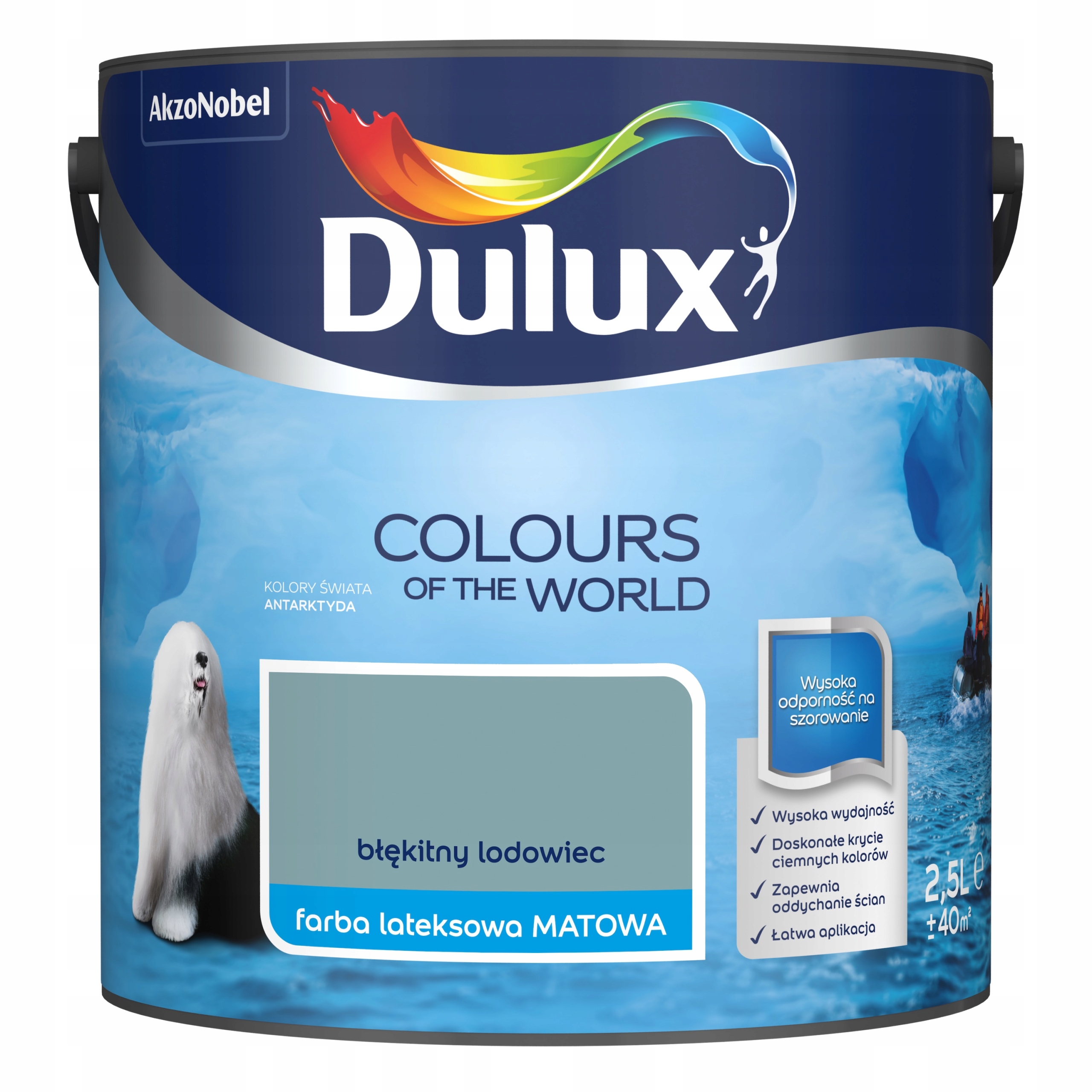 Dulux Kolory Świata BŁĘKITNY LODOWIEC 2,5L