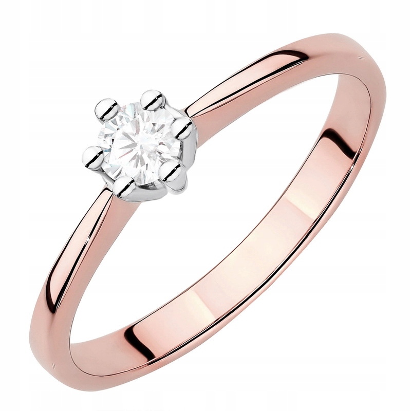 Zlatý Prstýnek pr. 585 14k Laboratorní diamant 0,15ct