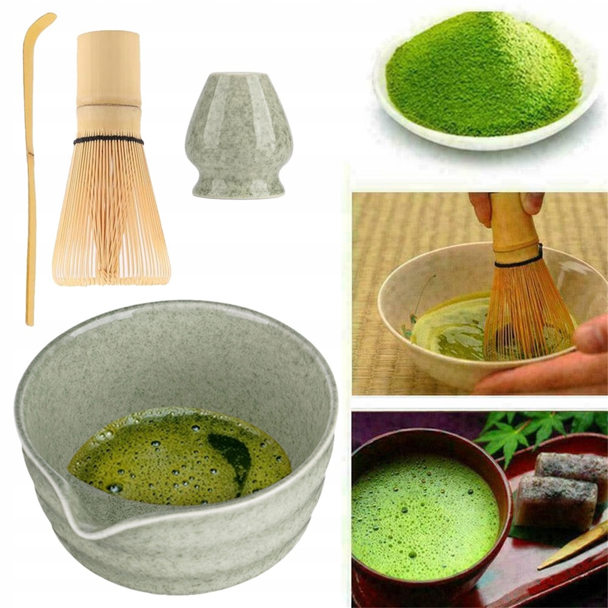 Sada Na Čaj Matcha Bambusový Nástroj Na Matchu S Šlehací Metlou