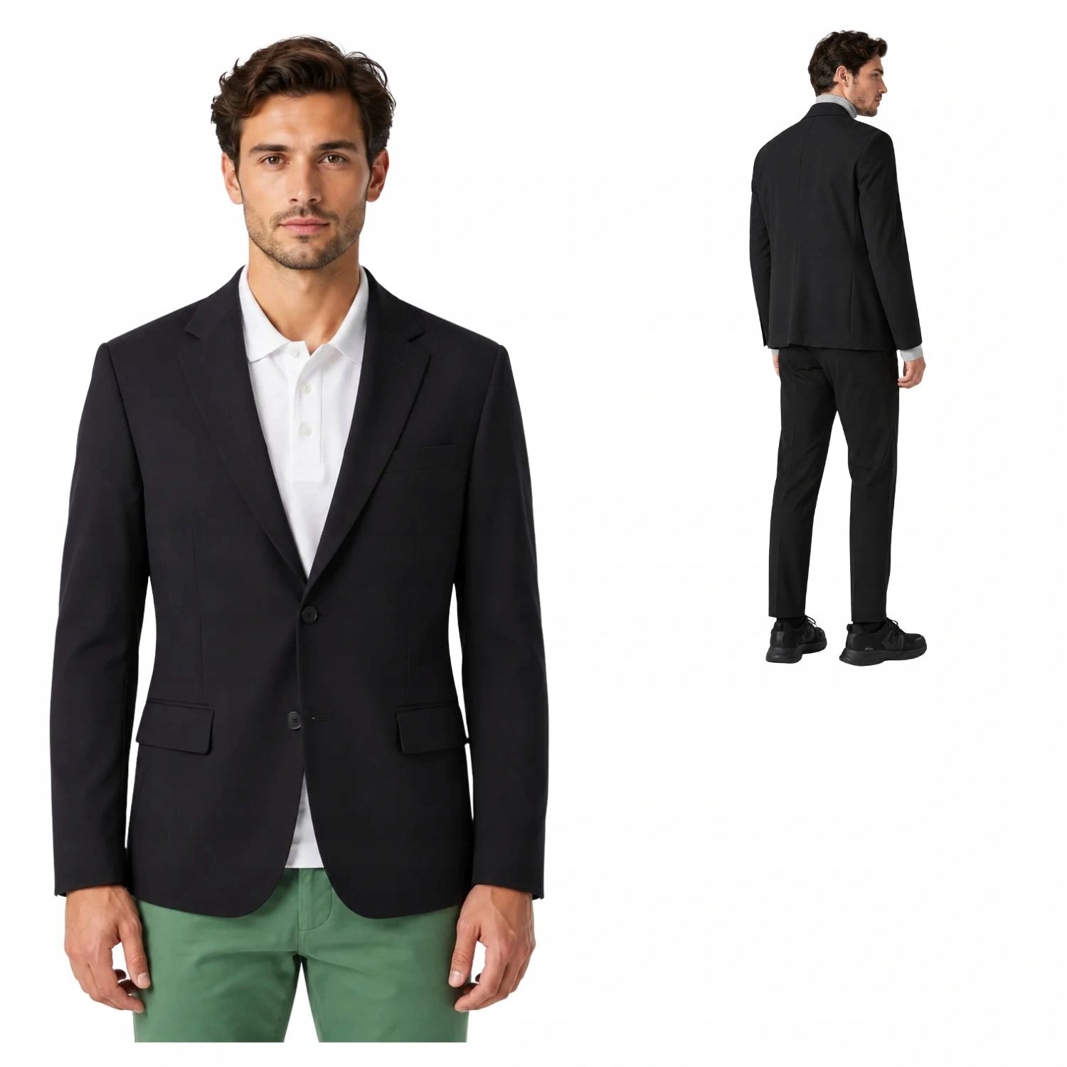 Sako sako Lacoste Slim Fit vlněné námořnická modrá obchodní elegantní vel.