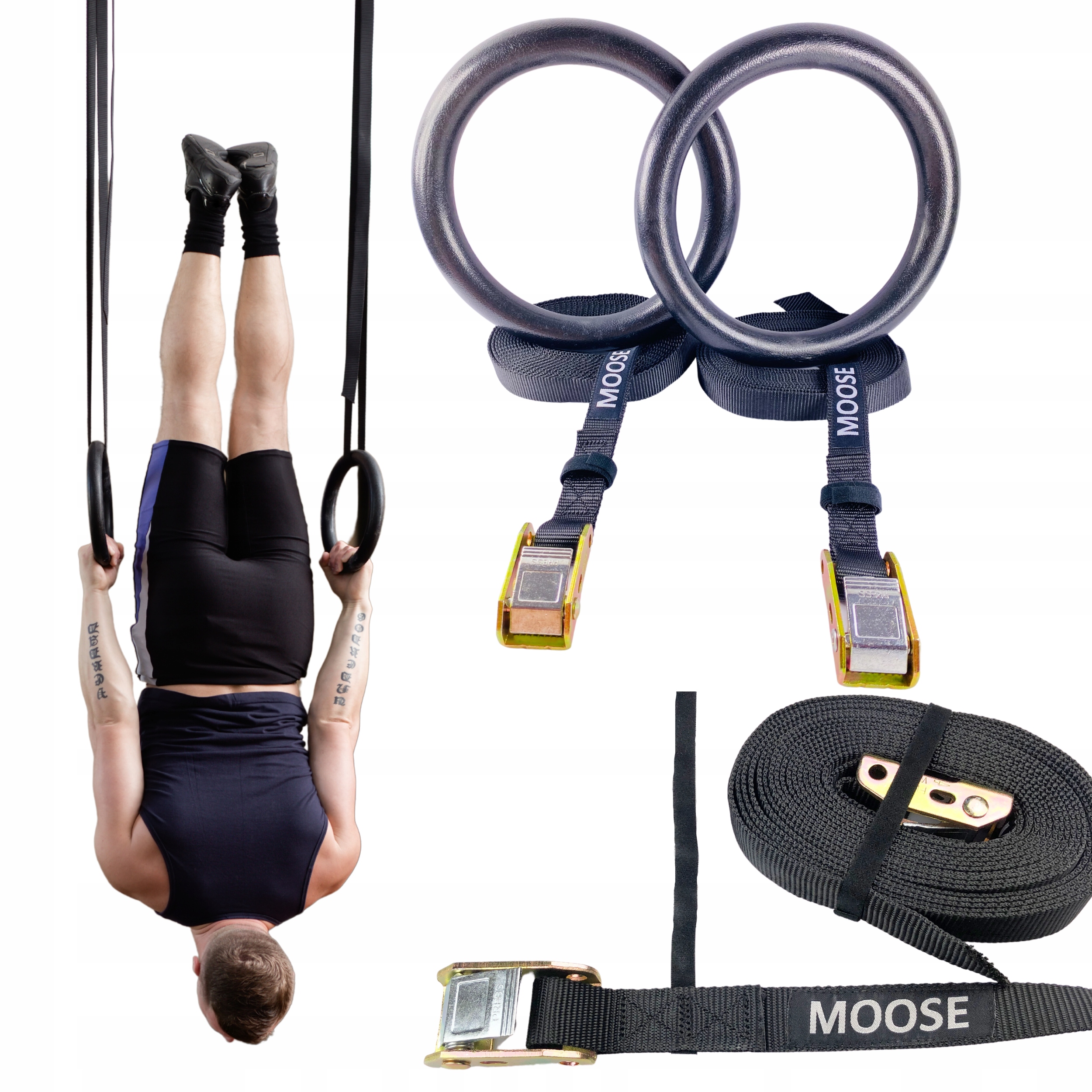 

Kółka Gimnastyczne Koła Fitness Obręcze Moose Pro