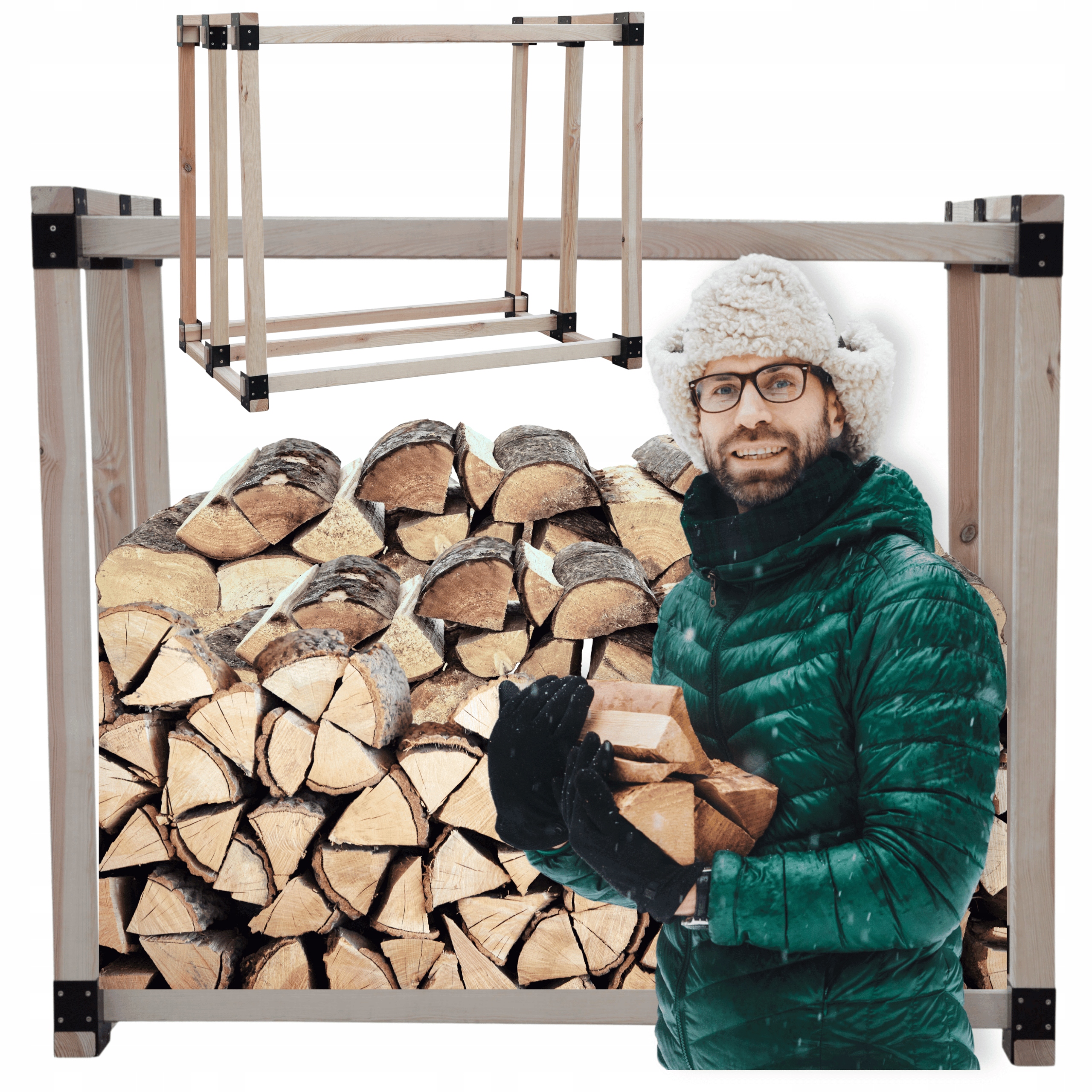 Drevená Stojačka Na Drevo, Palivové Krbové Drevo 1,4 m3 Pevná