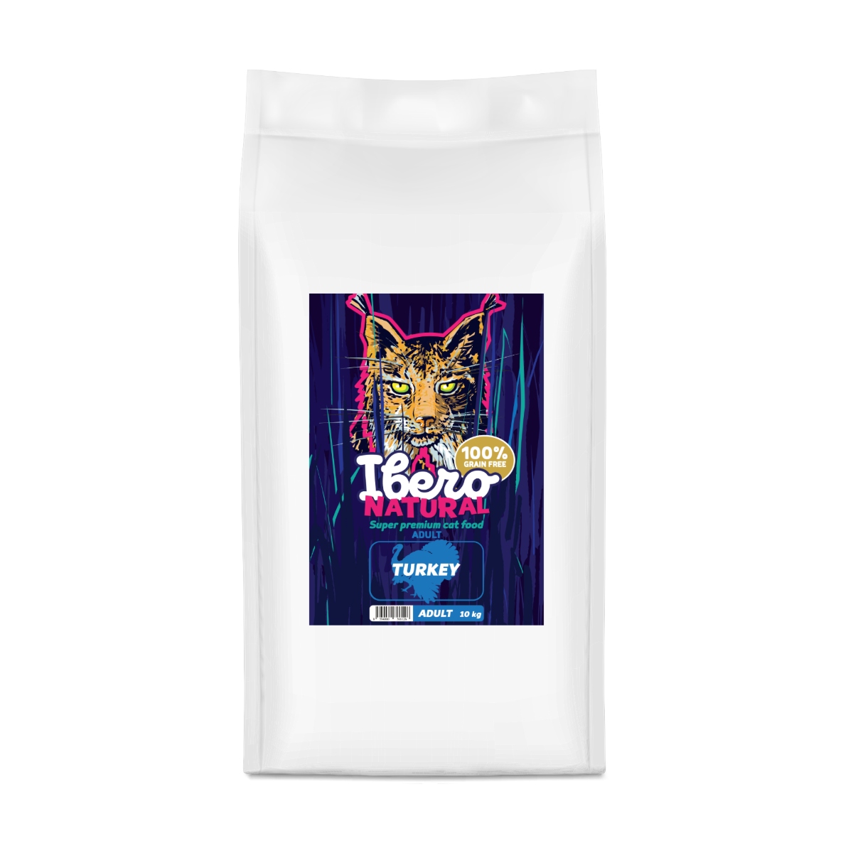 Ibero Grain Free Cat Kot bezbożowa Hairball Turkey odkłaczająca 10kg